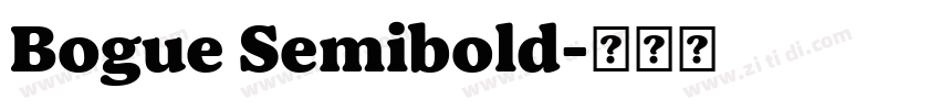 Bogue Semibold字体转换
